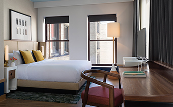Kimpton Schofield Hotel City View King Deluxe Guestroom