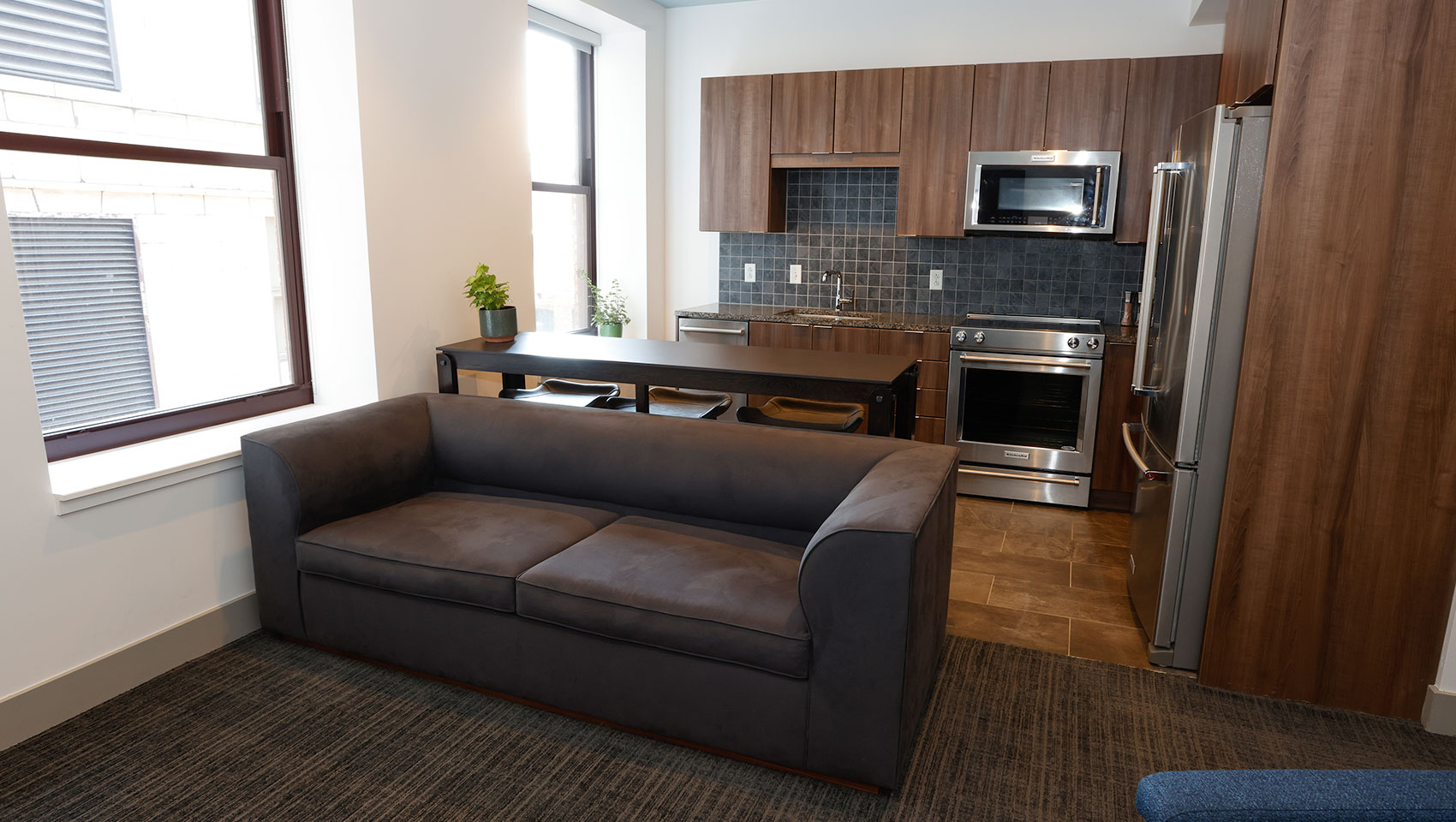 View of Family Suite Kitchen from Living Room