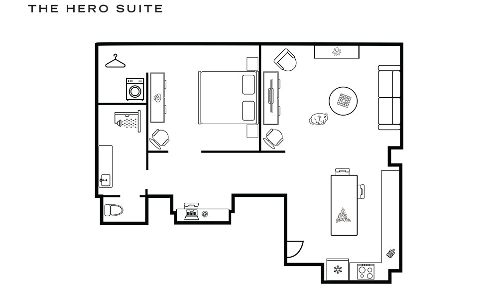 Hero Suite Floor Plan
