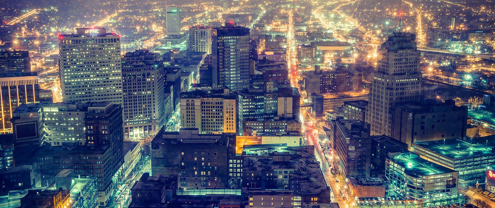 view of Cleveland from above